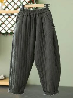 Women's Slacks Down Pants Baggy Full Length Baggy Micro-elastic Fashion Streetwear Outdoor Street Army Green 882# 219# Black 219# L [recommended 100-115 Catties] XL [recommended 115-130 Catties] Fall -LIGHTINTHEBOX Shop aafvqc1692182854340