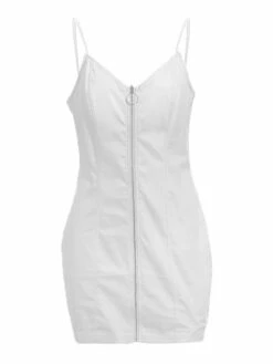 Women's Sheath Dress Mini Dress Black White Red Sleeveless Pure Color Zipper Spring Summer Spaghetti Strap Stylish Party 2022 XS S M L XL XXL 3XL -LIGHTINTHEBOX Shop acpibe1638356119793