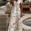 Women's Long Dress Maxi Dress Casual Dress A Line Dress Summer Dress Floral Casual Modern Outdoor Daily Holiday Lace Cut Out Short Sleeve V Neck Dress Regular Fit Light Yellow Summer Spring S M L XL -LIGHTINTHEBOX Shop afulsx1678178707158