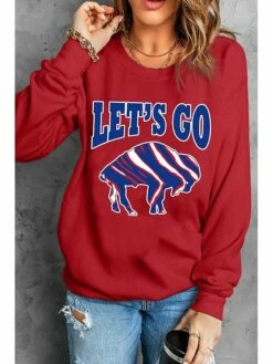 Women's Sweatshirt Pullover Active Sportswear White Red Blue Graphic Casual Sports Round Neck Long Sleeve Top Micro-elastic Fall & Winter -LIGHTINTHEBOX Shop afzckq1695279596847