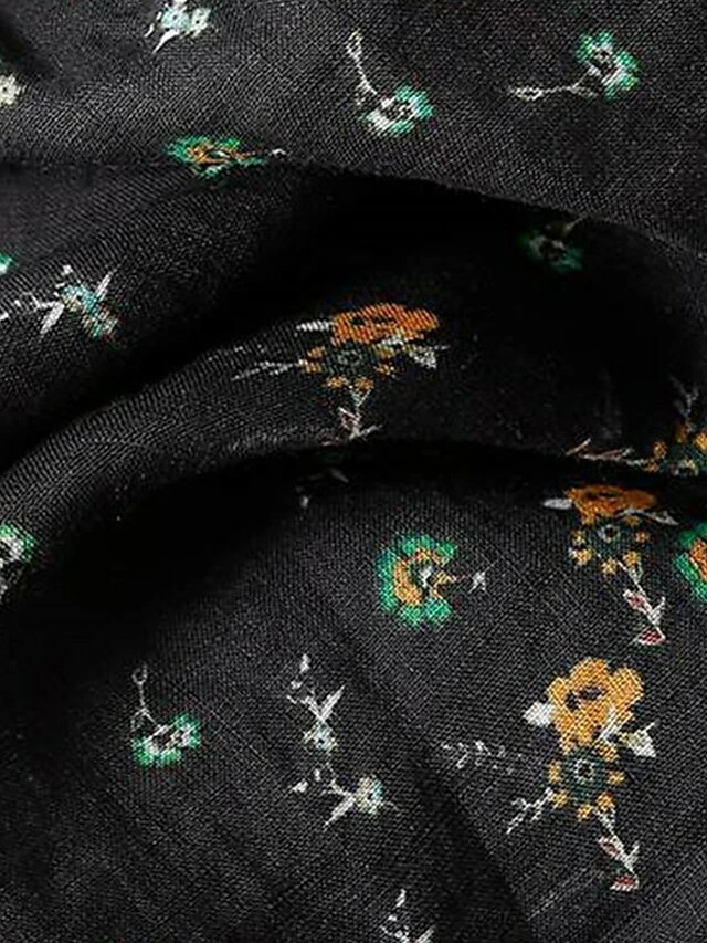 Women's Casual Dress Cotton Linen Dress A Line Dress Midi Dress Linen / Cotton Blend Basic Classic Outdoor Daily Vacation Split Neck Button Pocket 3/4 Length Sleeve Spring Fall Autumn 2023 Loose Fit 5 Women's Casual Dress Cotton Linen Dress A Line Dress Midi Dress Linen / Cotton Blend Basic Classic Outdoor Daily Vacation Split Neck Button Pocket 3/4 Length Sleeve Spring Fall Autumn 2023 Loose Fit - Image 3