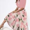Women's Two Piece Dress Set Casual Dress Tank Dress Outdoor Daily Fashion Streetwear Print Midi Dress Strap Half Sleeve Floral Loose Fit Pink Dark Pink Peach Summer Spring S M L XL XXL -LIGHTINTHEBOX Shop ahypwc1687319831459