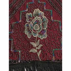 Women's Retro 1920s Fringe Dress Midi Dress Party Halloween Sequins Tassel Fringe Floral V Neck Sleeveless Regular Fit Spring Fall 2023 Black Red S M L XL -LIGHTINTHEBOX Shop aiapwd1692849482823