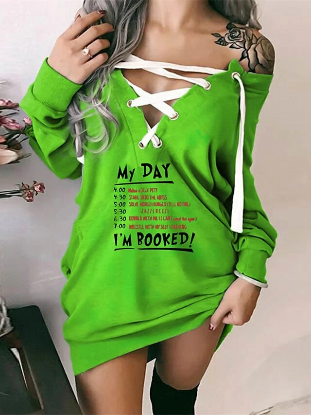 Women‘s Christmas Sweatshirt Dress Bodycon Sheath Dress Mini Dress Black Yellow Light Green Long Sleeve Graphic Print Fall Winter Autumn Off Shoulder Fashion Vacation Loose Fit 2023 S M L XL 2XL 3XL 3 Women‘s Christmas Sweatshirt Dress Bodycon Sheath Dress Mini Dress Black Yellow Light Green Long Sleeve Graphic Print Fall Winter Autumn Off Shoulder Fashion Vacation Loose Fit 2023 S M L XL 2XL 3XL