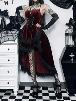 Women's Party Dress Lace Dress Cocktail Dress Midi Dress Black Wine Purple Sleeveless Pure Color Lace Spring Fall Winter Spaghetti Strap Fashion Halloween Birthday Wedding Guest 2023 S M L -LIGHTINTHEBOX Shop airknq1694505115732