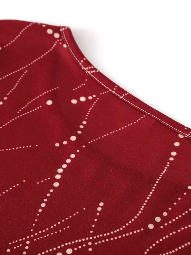 Women's Blouse Wine Blue Purple Graphic Print 3/4 Length Sleeve Daily Going Out Weekend Casual Crew Neck Regular Fit Fall Winter 13 Women's Blouse Wine Blue Purple Graphic Print 3/4 Length Sleeve Daily Going Out Weekend Casual Crew Neck Regular Fit Fall Winter - Image 11