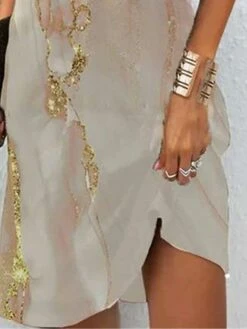 Women's Casual Dress Summer Dress Print Dress Ombre Marble Print Patchwork Print Crew Neck Mini Dress Fashion Streetwear Outdoor Daily Short Sleeve Regular Fit Khaki Summer Spring S M L XL XXL -LIGHTINTHEBOX Shop ajzmsl1680159885077