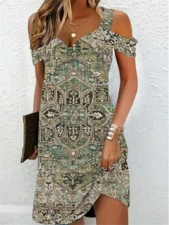 Women's Casual Dress Ethnic Dress Summer Dress Floral Tribal Cold Shoulder Print Strap Mini Dress Vintage Ethnic Outdoor Daily Short Sleeve Regular Fit Black Wine Red Summer Spring S M L XL XXL 10 Women's Casual Dress Ethnic Dress Summer Dress Floral Tribal Cold Shoulder Print Strap Mini Dress Vintage Ethnic Outdoor Daily Short Sleeve Regular Fit Black Wine Red Summer Spring S M L XL XXL -LIGHTINTHEBOX Shop akbkaf1687250449185