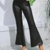 Women's Flare Bell Bottom Leather Pants Full Length Faux Leather Micro-elastic High Waist Fashion Streetwear Party Street Black S M Fall Winter 1 Women's Flare Bell Bottom Leather Pants Full Length Faux Leather Micro-elastic High Waist Fashion Streetwear Party Street Black S M Fall Winter -LIGHTINTHEBOX Shop akkztr1692257393206
