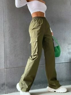 Women‘s Cargo Khaki Pants Trousers Full Length Cotton Pocket Micro-elastic High Waist Fashion Streetwear Street Daily Wear Rice White Sapphire S M Summer Spring 14 Women‘s Cargo Khaki Pants Trousers Full Length Cotton Pocket Micro-elastic High Waist Fashion Streetwear Street Daily Wear Rice White Sapphire S M Summer Spring -LIGHTINTHEBOX Shop amywjv1688633269163
