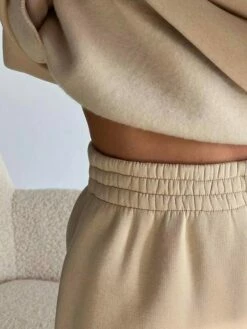 Women's Hoodies & Sweatshirts Tracksuit Pants Sets White Khaki Gray Plain Long Sleeve Outdoor Sports Outdoor Active Daily Stand Collar Regular Fit Fall & Winter -LIGHTINTHEBOX Shop apzrxj1691064070206