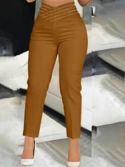 Women's Pants Trousers Full Length Fashion Streetwear Street Daily Violet Light Brown S M Fall Winter -LIGHTINTHEBOX Shop aqzlsk1693983758919