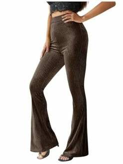 Women's Bell Bottom Pants Trousers Full Length Fashion Chic & Modern Outdoor Street Light Coffee Dark Brown S M Fall Winter 38 Women's Bell Bottom Pants Trousers Full Length Fashion Chic & Modern Outdoor Street Light Coffee Dark Brown S M Fall Winter -LIGHTINTHEBOX Shop arbcwy1693811782741
