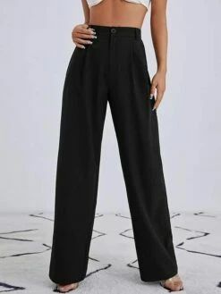 Women's Dress Pants Culottes Wide Leg Wide Leg Full Length Pocket Baggy Micro-elastic High Waist Simple Chino Casual Going Out Black S M Spring, Fall, Winter, Summer 9 Women's Dress Pants Culottes Wide Leg Wide Leg Full Length Pocket Baggy Micro-elastic High Waist Simple Chino Casual Going Out Black S M Spring, Fall, Winter, Summer -LIGHTINTHEBOX Shop arbhwv1657012142474