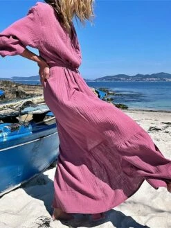 Women's Casual Dress Cotton Linen Dress Wrap Dress Maxi Long Dress Polyester Fashion Classic Outdoor Daily Holiday V Neck Ruffle Cut Out Long Sleeve Summer Spring Fall 2023 Loose Fit Brown Green Rose 14 Women's Casual Dress Cotton Linen Dress Wrap Dress Maxi Long Dress Polyester Fashion Classic Outdoor Daily Holiday V Neck Ruffle Cut Out Long Sleeve Summer Spring Fall 2023 Loose Fit Brown Green Rose -LIGHTINTHEBOX Shop asjqqr1689649366276