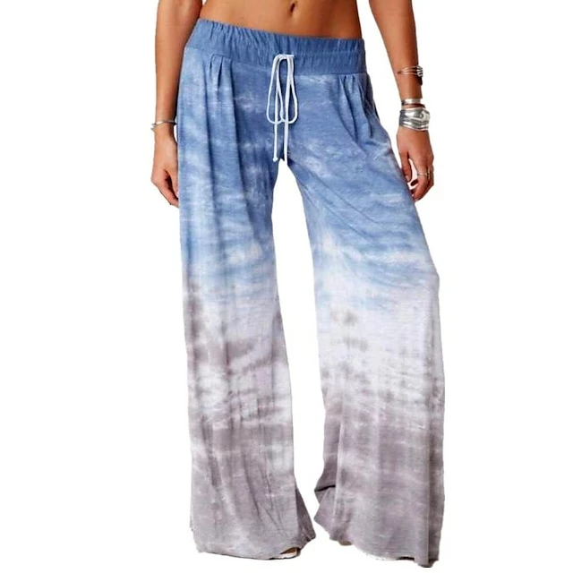 Women's Culottes Wide Leg Wide Leg Chinos Full Length Cotton Blend Baggy Print Micro-elastic Mid Waist Fashion Casual Weekend Fancy Blue Wine S M 3 Women's Culottes Wide Leg Wide Leg Chinos Full Length Cotton Blend Baggy Print Micro-elastic Mid Waist Fashion Casual Weekend Fancy Blue Wine S M