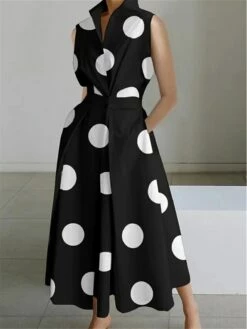 Women's Shirt Dress Casual Dress Work Dress Midi Dress Outdoor Office Daily Polyester Fashion Modern Shirt Collar Button Pocket Sleeveless Summer Spring 2023 Loose Fit Black White Orange Floral Polka 6 Women's Shirt Dress Casual Dress Work Dress Midi Dress Outdoor Office Daily Polyester Fashion Modern Shirt Collar Button Pocket Sleeveless Summer Spring 2023 Loose Fit Black White Orange Floral Polka -LIGHTINTHEBOX Shop auxxdl1688449185414
