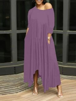 Women's Work Dress Black Dress White Dress Fashion Long Dress Maxi Dress Ruched Pocket One Shoulder 3/4 Length Sleeve Plain Regular Fit Black White Pink Fall S M L XL XXL 24 Women's Work Dress Black Dress White Dress Fashion Long Dress Maxi Dress Ruched Pocket One Shoulder 3/4 Length Sleeve Plain Regular Fit Black White Pink Fall S M L XL XXL -LIGHTINTHEBOX Shop awikwe1693203377775