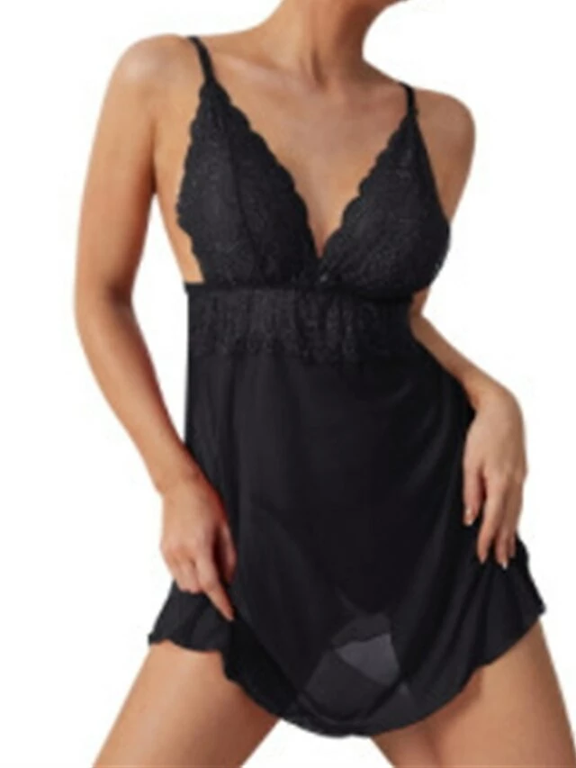 Women's Casual Dress Strap Dress Mini Dress Daily Casual Backless Solid Color Strap Home Lounge Black White 2023 Summer Spring S M L XL 4 Women's Casual Dress Strap Dress Mini Dress Daily Casual Backless Solid Color Strap Home Lounge Black White 2023 Summer Spring S M L XL - Image 2