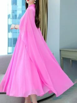 Women's Two Piece Dress Set Casual Dress Outdoor Daily Streetwear Modern Ruched Midi Dress V Neck 3/4 Length Sleeve Plain Regular Fit White Light Green Dark Pink Summer Spring S M L XL XXL -LIGHTINTHEBOX Shop ayuoea1678430735394