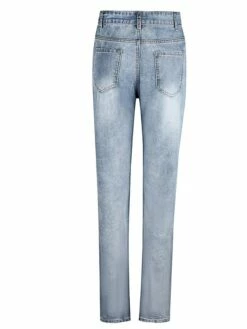 Women's Jeans Skinny Pants Trousers Full Length Denim Ripped Micro-elastic Mid Waist Fashion Streetwear Street Daily Blue S M Fall Winter -LIGHTINTHEBOX Shop bdchxs1693811777456