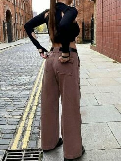 Women's Jeans Cargo Pants Chinos Full Length Denim Micro-elastic High Waist Fashion Streetwear Street Daily Brown S M Fall Winter 7 Women's Jeans Cargo Pants Chinos Full Length Denim Micro-elastic High Waist Fashion Streetwear Street Daily Brown S M Fall Winter -LIGHTINTHEBOX Shop bdswxx1693552826947