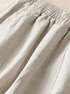 Women's Wide Leg Pants Trousers Baggy Full Length Cotton Pocket Baggy Micro-elastic High Waist Fashion Streetwear Street Casual Rice White Robin's Egg Blue M L Summer Spring -LIGHTINTHEBOX Shop bdzlgj1688718382427