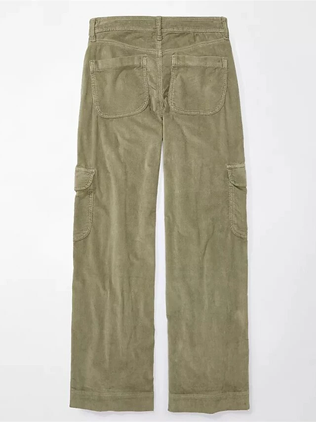Women‘s Cargo Khaki Pants Wide Leg Trousers Full Length Active Fashion Outdoor Street Olive Green ArmyGreen S M Fall Winter 5 Women‘s Cargo Khaki Pants Wide Leg Trousers Full Length Active Fashion Outdoor Street Olive Green ArmyGreen S M Fall Winter - Image 3