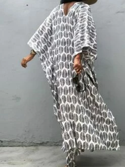 Women's Casual Dress Cotton Linen Dress A Line Dress Maxi Long Dress Polyester Fashion Casual Outdoor Daily Vacation V Neck Print 3/4 Length Sleeve Spring Fall Winter 2023 Loose Fit White Leaf 10 Women's Casual Dress Cotton Linen Dress A Line Dress Maxi Long Dress Polyester Fashion Casual Outdoor Daily Vacation V Neck Print 3/4 Length Sleeve Spring Fall Winter 2023 Loose Fit White Leaf -LIGHTINTHEBOX Shop bmrkkg1692266336684