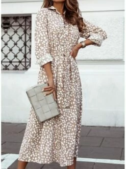 Women's Sheath Dress Midi Dress Black Yellow Light Brown Long Sleeve Polka Dot Split Winter Fall Autumn Shirt Collar Winter Dress Fall Dress Loose Fit S M L XL XXL 25 Women's Sheath Dress Midi Dress Black Yellow Light Brown Long Sleeve Polka Dot Split Winter Fall Autumn Shirt Collar Winter Dress Fall Dress Loose Fit S M L XL XXL -LIGHTINTHEBOX Shop bmvvyd1616744411346