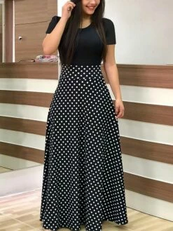 Women's Shift Dress Maxi Long Dress White Black Red Blushing Pink Green Short Sleeve Floral Patchwork Print Fall Winter Round Neck Hot Chinoiserie Batwing Sleeve Cotton 2021 S M L XL XXL -LIGHTINTHEBOX Shop bqpjhz1599205786164