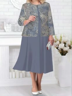 Women's Plus Size Two Piece Dress Set Casual Dress Paisley Dress Outdoor Office Fashion Streetwear Print Midi Dress Crew Neck Long Sleeve Floral Paisley Regular Fit Black Blue Brown Fall Winter L XL 7 Women's Plus Size Two Piece Dress Set Casual Dress Paisley Dress Outdoor Office Fashion Streetwear Print Midi Dress Crew Neck Long Sleeve Floral Paisley Regular Fit Black Blue Brown Fall Winter L XL -LIGHTINTHEBOX Shop bqufov1693277969922