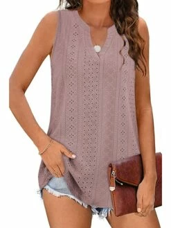 Women's Tank Top Black White Yellow Plain Cut Out Sleeveless Casual Basic V Neck Regular Fit -LIGHTINTHEBOX Shop bsyopz1681988810042