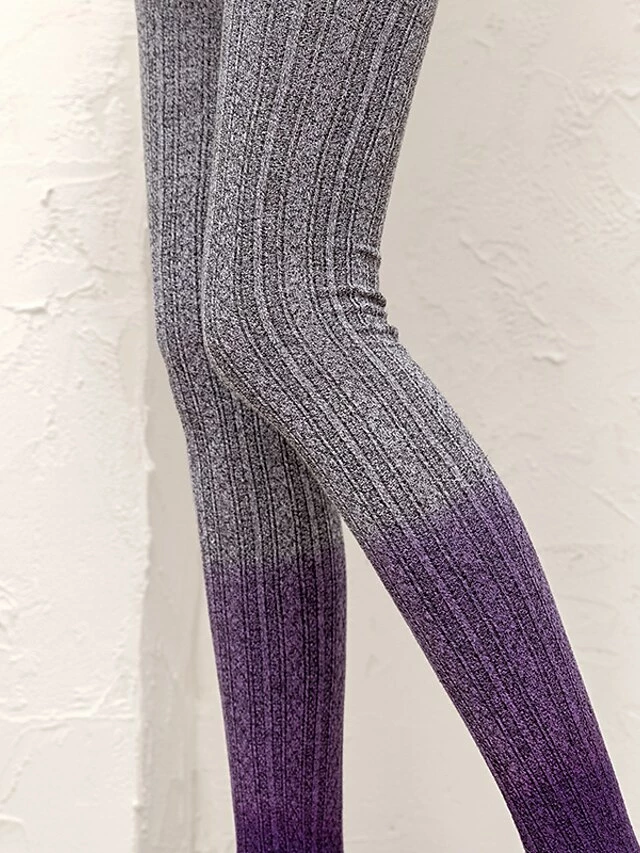 Women's Stockings Thigh-High Crimping Socks All Seasons Tights Thermal Warm Stretchy Knitting Fashion Casual Daily Purple One-Size 12 Women's Stockings Thigh-High Crimping Socks All Seasons Tights Thermal Warm Stretchy Knitting Fashion Casual Daily Purple One-Size - Image 10