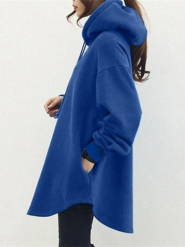 Women's Casual Dress Hoodie Dress Winter Dress Mini Dress Ruched Outdoor Street Daily Fashion Streetwear Hooded Long Sleeve 2023 Loose Fit Black Royal Blue Gray Color S M L XL XXL Size 10 Women's Casual Dress Hoodie Dress Winter Dress Mini Dress Ruched Outdoor Street Daily Fashion Streetwear Hooded Long Sleeve 2023 Loose Fit Black Royal Blue Gray Color S M L XL XXL Size - Image 8