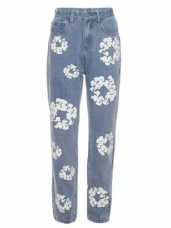 Women's Jeans Pants Trousers Straight Full Length Fashion Streetwear Street Daily Blue S M Fall Winter -LIGHTINTHEBOX Shop bwvaym1697522020447