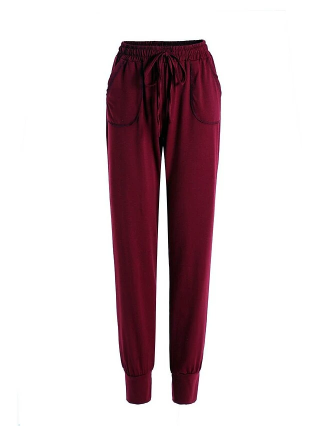 Women's Cargo Pants Sweatpants Chinos Full Length Cotton Blend Pocket Micro-elastic High Waist Fashion Streetwear Street Daily Black Wine S M Fall & Winter 17 Women's Cargo Pants Sweatpants Chinos Full Length Cotton Blend Pocket Micro-elastic High Waist Fashion Streetwear Street Daily Black Wine S M Fall & Winter - Image 15