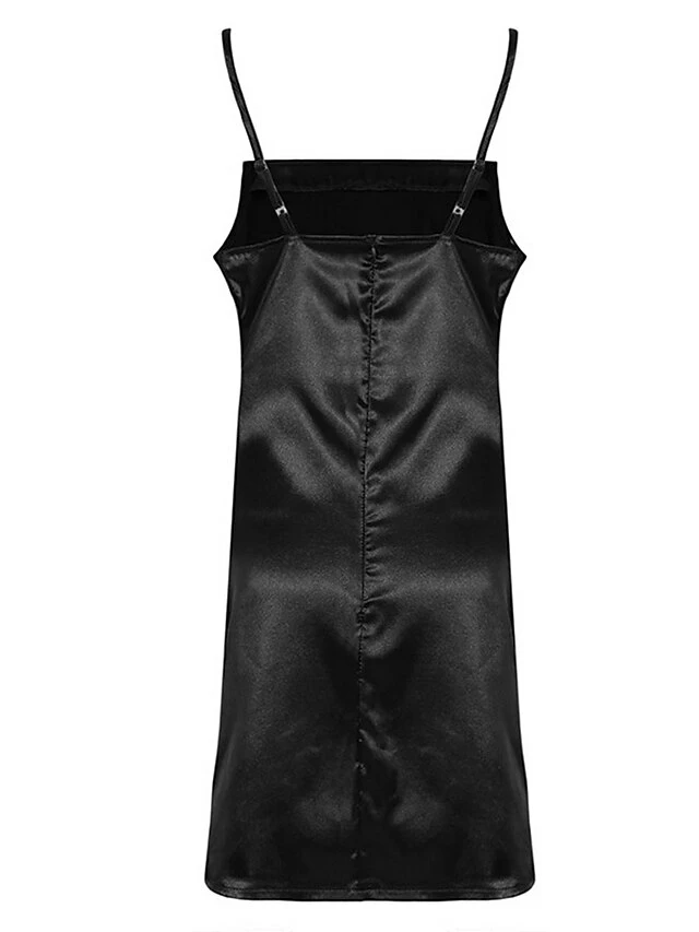 Women‘s Party Dress Satin Dress Sheath Dress Cocktail Party Club Mini Dress Party Hot Spaghetti Strap Sleeveless Backless 2023 Regular Fit Black Champagne Wine Pure Color S M L XL 2XL 13 Women‘s Party Dress Satin Dress Sheath Dress Cocktail Party Club Mini Dress Party Hot Spaghetti Strap Sleeveless Backless 2023 Regular Fit Black Champagne Wine Pure Color S M L XL 2XL - Image 11