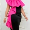 Women's Plus Size Curve Party Dress Cocktail Dress Bodycon Color Block Midi Dress Sleeveless Ruffle Bow Crew Neck Fashion Party Fuchsia Fall Winter XL XXL 3XL 4XL 1 Women's Plus Size Curve Party Dress Cocktail Dress Bodycon Color Block Midi Dress Sleeveless Ruffle Bow Crew Neck Fashion Party Fuchsia Fall Winter XL XXL 3XL 4XL -LIGHTINTHEBOX Shop bzljxr1694151483873