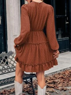 Women's Work Dress Casual Dress Fashion Winter Dress Daily Mini Dress Ruched Ruffle Crew Neck Long Sleeve Plain Loose Fit Brown Army Green Apricot Fall Winter S M L XL 25 Women's Work Dress Casual Dress Fashion Winter Dress Daily Mini Dress Ruched Ruffle Crew Neck Long Sleeve Plain Loose Fit Brown Army Green Apricot Fall Winter S M L XL -LIGHTINTHEBOX Shop bzqaut1695645253974