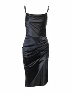 Women's Party Dress Satin Dress Pink Dress Midi Dress Light Pink Pink Wine Sleeveless Pure Color Split Summer Spring Fall Spaghetti Strap Fashion Party Birthday Wedding Guest 2023 S M L XL -LIGHTINTHEBOX Shop ccahch1677833778847