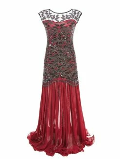 Women's Retro 1920s Sequin Dress Long Dress Maxi Dress Party Halloween Sequins Ruffle Leaf Crewneck Sleeveless Regular Fit Spring Fall 2023 Black Red S M L XL 17 Women's Retro 1920s Sequin Dress Long Dress Maxi Dress Party Halloween Sequins Ruffle Leaf Crewneck Sleeveless Regular Fit Spring Fall 2023 Black Red S M L XL -LIGHTINTHEBOX Shop cckhuq1692947216125