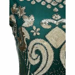 Women's Retro 1920s Fringe Dress Midi Dress Party Halloween Sequins Tassel Fringe Floral V Neck Short Sleeve Regular Fit Spring Fall 2023 Silver Black S M L XL -LIGHTINTHEBOX Shop chneyv1692849713554