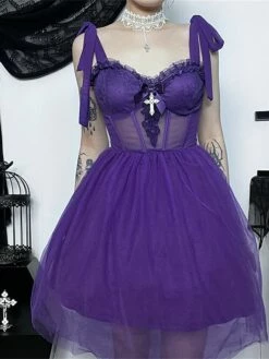 Women‘s Halloween Dress Party Dress Cocktail Dress Wedding Guest Dress Mini Dress Black Purple Sleeveless Pure Color Lace Spring Fall Winter Spaghetti Strap Fashion Birthday Wedding Guest 2023 S M L -LIGHTINTHEBOX Shop cjmamv1693808833555