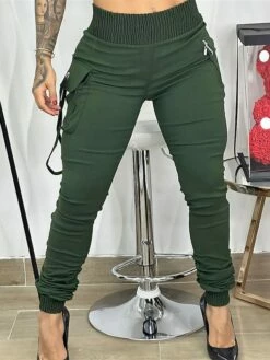 Women's Cargo Pants Pants Trousers Full Length Fashion Streetwear Street Daily Army Green S M Fall Winter