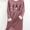 Women's Christmas Dress Sweatshirt Dress Mini Dress Warm Fashion Outdoor Christmas Holiday Crew Neck Print Santa Claus Loose Fit Dark Pink S M L XL XXL 2 Women's Christmas Dress Sweatshirt Dress Mini Dress Warm Fashion Outdoor Christmas Holiday Crew Neck Print Santa Claus Loose Fit Dark Pink S M L XL XXL -LIGHTINTHEBOX Shop clgkov1697785352070