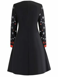 Women‘s Christmas Work Dress Casual Dress Sheath Dress Fashion Winter Dress Daily Midi Dress Cut Out Print Crew Neck Long Sleeve Elk Snowman Regular Fit Black White Red Fall Winter S M L XL XXL 14 Women‘s Christmas Work Dress Casual Dress Sheath Dress Fashion Winter Dress Daily Midi Dress Cut Out Print Crew Neck Long Sleeve Elk Snowman Regular Fit Black White Red Fall Winter S M L XL XXL -LIGHTINTHEBOX Shop cmdatt1695030989841