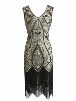 Women's Retro 1920s Fringe Dress Midi Dress Party Halloween Sequins Tassel Fringe Leaf V Neck Sleeveless Regular Fit Spring Fall 2023 Black Wine S M L XL 18 Women's Retro 1920s Fringe Dress Midi Dress Party Halloween Sequins Tassel Fringe Leaf V Neck Sleeveless Regular Fit Spring Fall 2023 Black Wine S M L XL -LIGHTINTHEBOX Shop cppftx1692948655458