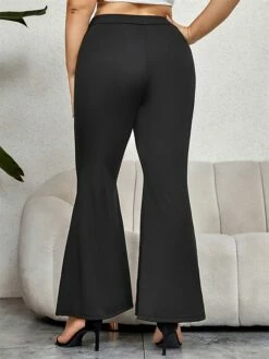Women's Bell Bottom Pants Plus Size Curve Trousers Full Length Fashion Streetwear Street Daily Black XL XXL Fall Winter -LIGHTINTHEBOX Shop cpuvyf1694510088452