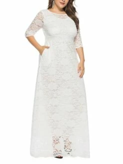 Women‘s Plus Size Curve Party Dress Floral Crew Neck Lace 3/4 Length Sleeve Spring Fall Work Prom Dress Maxi Long Dress Party Daily Dress 16 Women‘s Plus Size Curve Party Dress Floral Crew Neck Lace 3/4 Length Sleeve Spring Fall Work Prom Dress Maxi Long Dress Party Daily Dress -LIGHTINTHEBOX Shop cseybe1628496513792